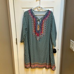 Boho style midi dress. Fits like a 2xl
